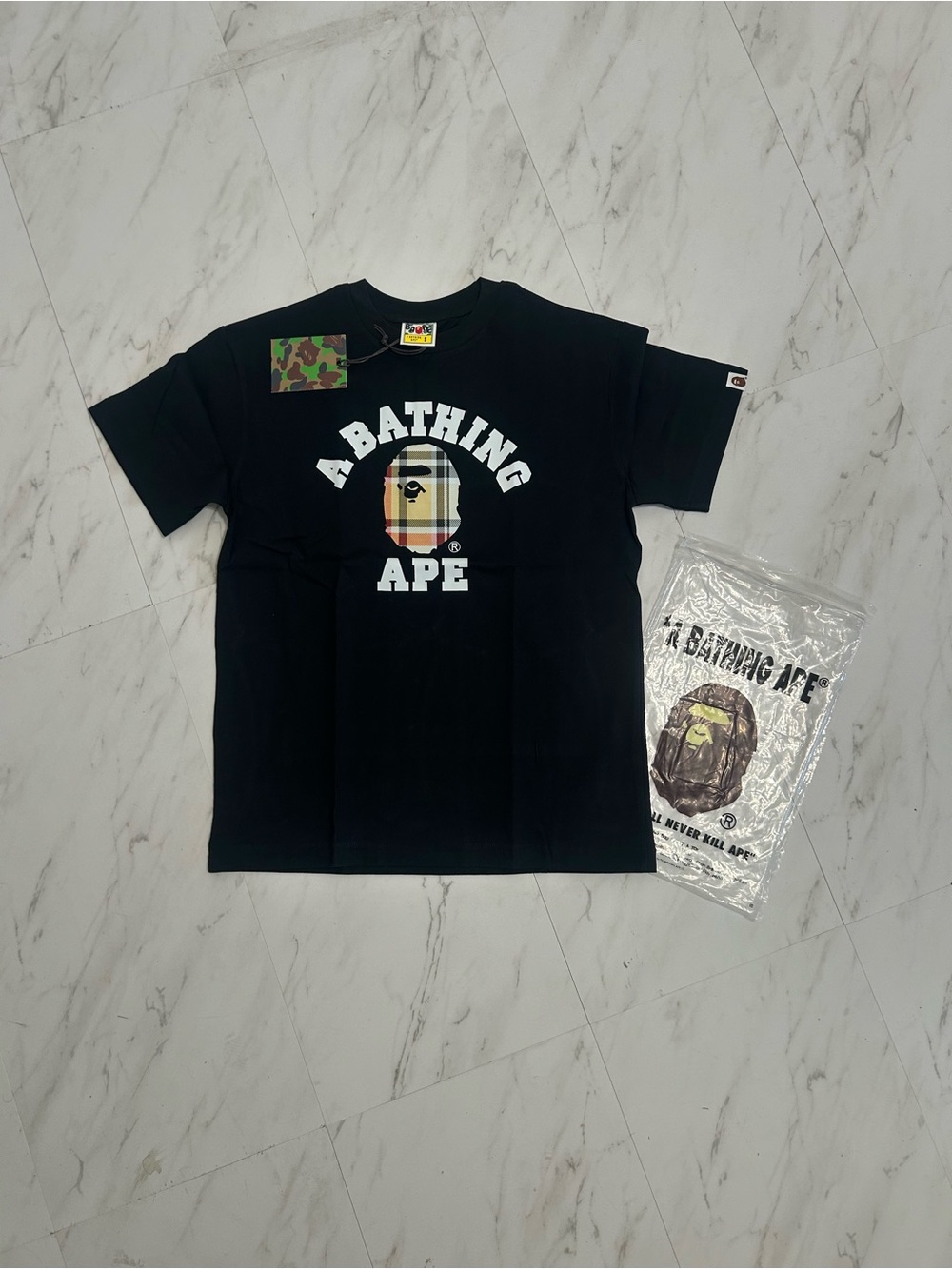 A Bathing Ape Black Short-Sleeve Logo Tee